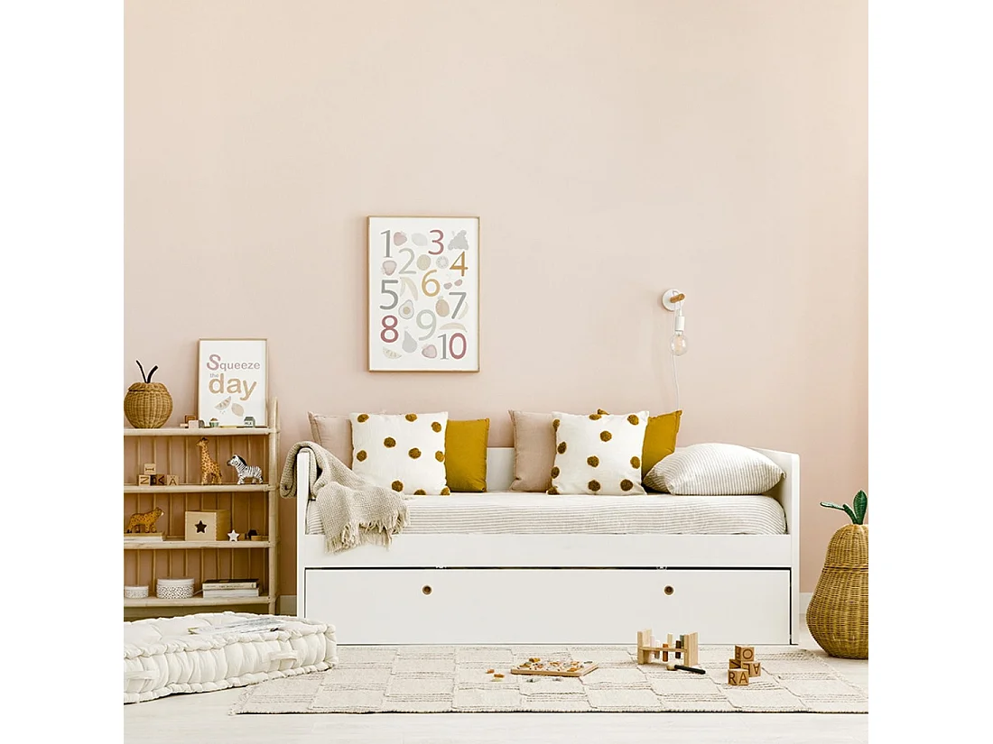 Coussin textile moutarde 45 cm x 45 cm-Bam-bam