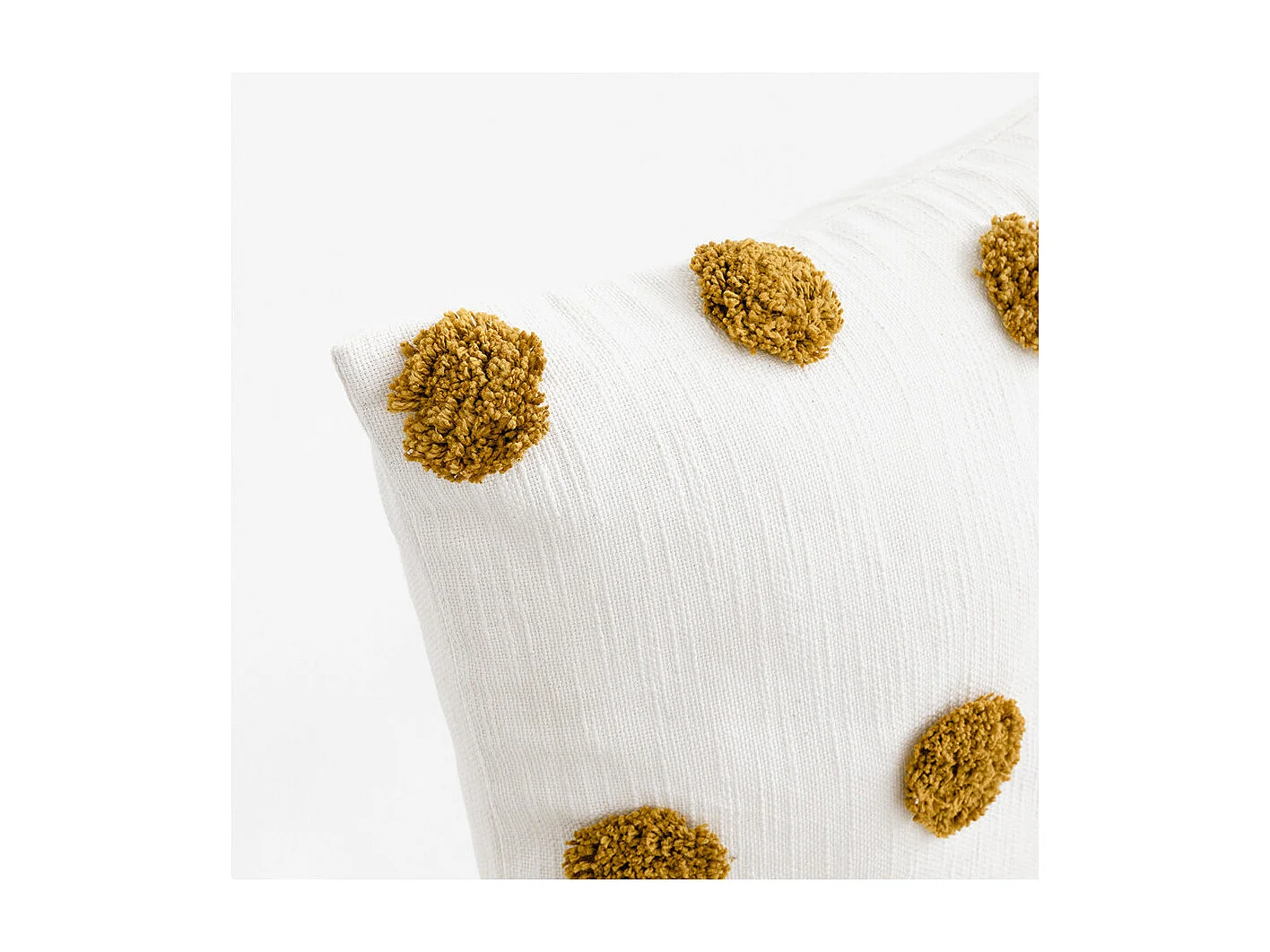 Coussin textile moutarde 45 cm x 45 cm-Bam-bam