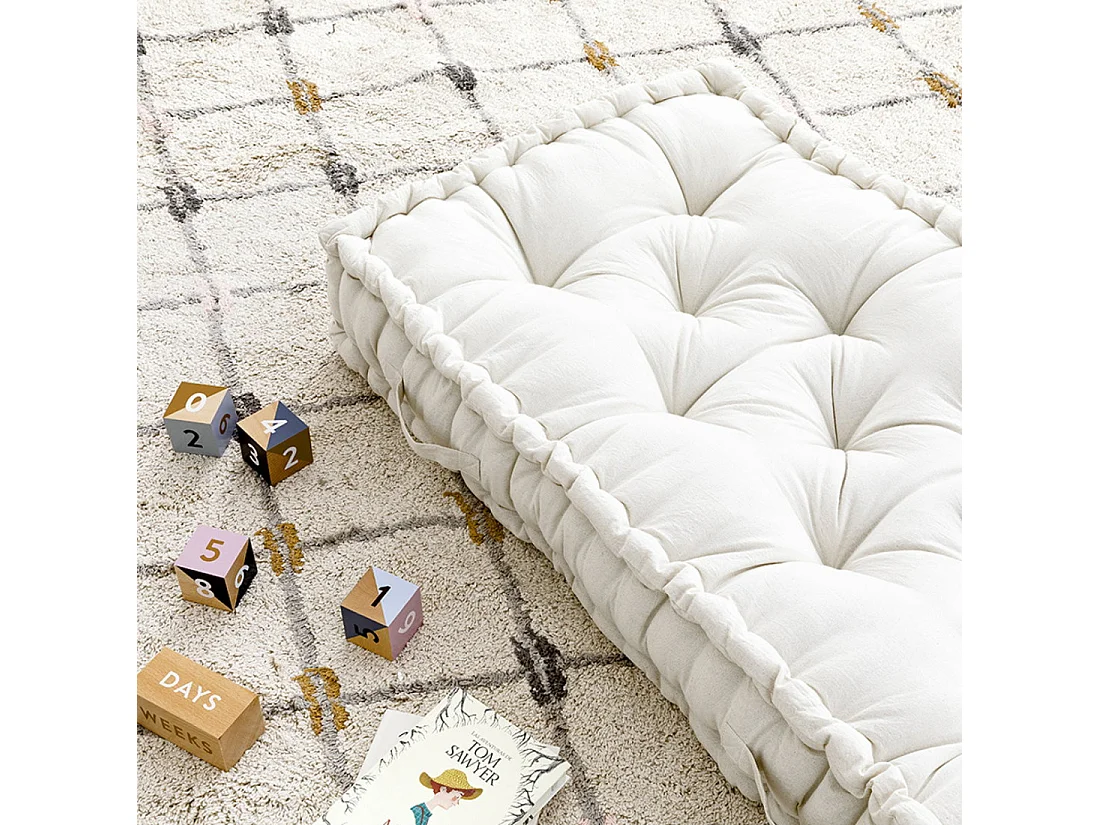 Pouf textile naturel 13 cm x 120 cm-Cosi