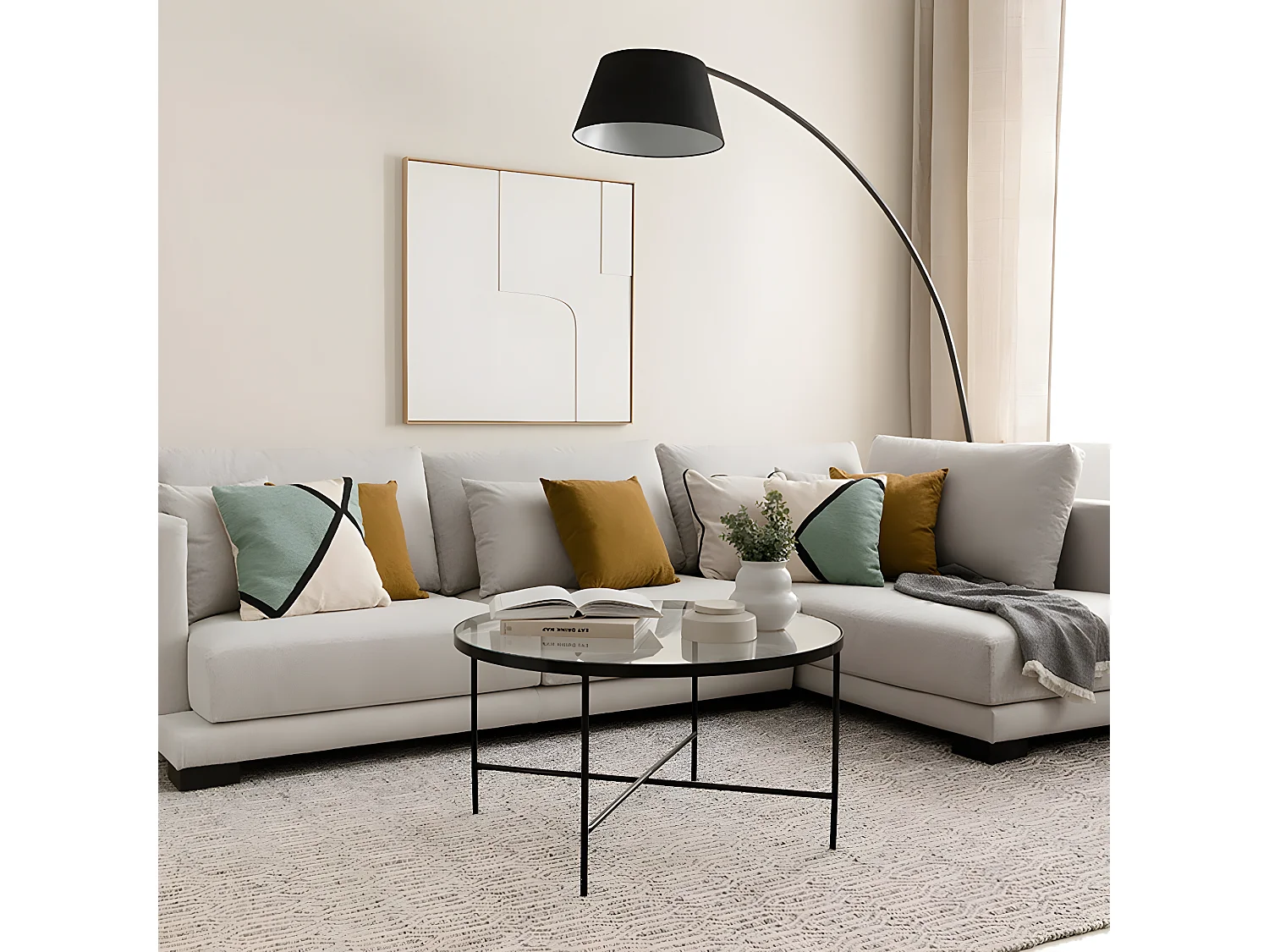 Coussin textile menthe 45 cm x 45 cm-Bite