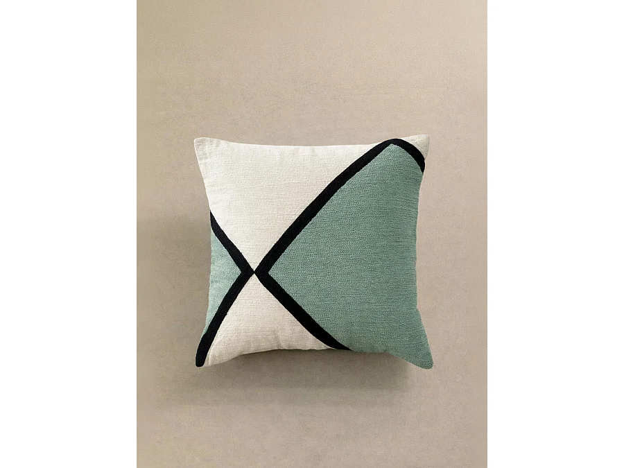 Coussin textile menthe 45 cm x 45 cm-Bite