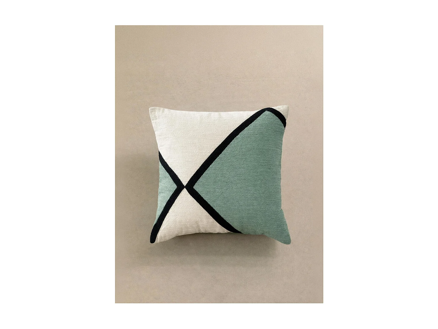 Coussin textile menthe 45 cm x 45 cm-Bite