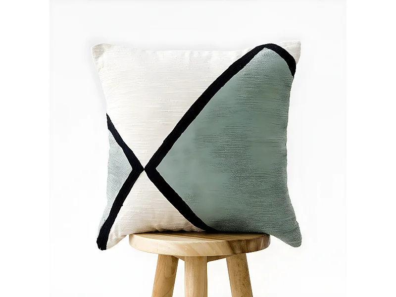 Coussin textile menthe 45 cm x 45 cm-Bite