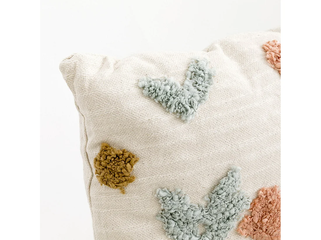 Coussin textile menthe 45 cm x 45 cm-Sira