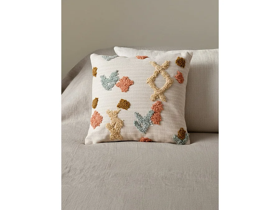Coussin textile menthe 45 cm x 45 cm-Sira