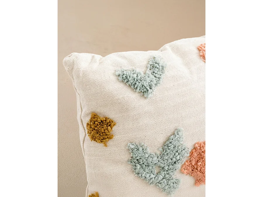 Coussin textile menthe 45 cm x 45 cm-Sira