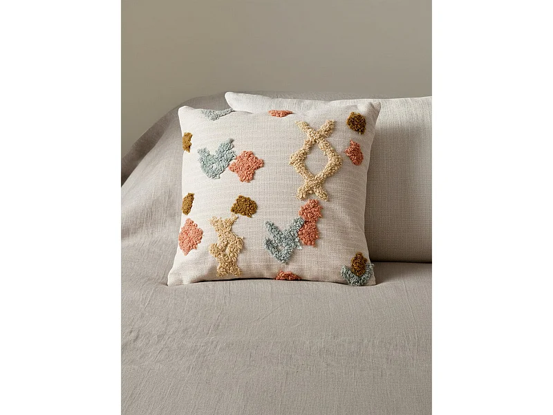 Coussin textile menthe 45 cm x 45 cm-Sira