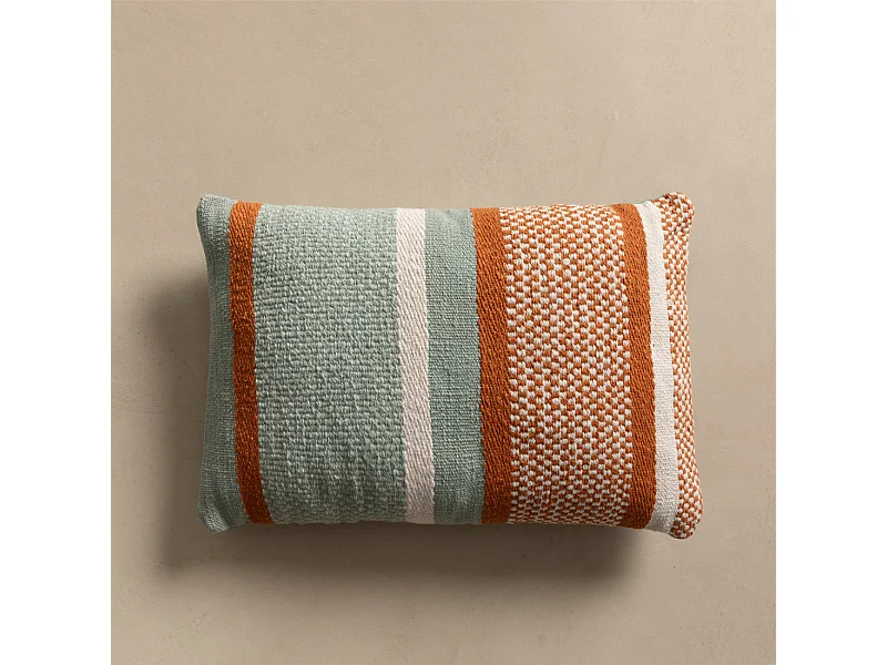 Coussin textile menthe 40 cm x 60 cm-Api