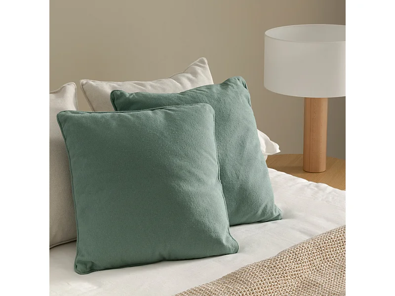 Coussin textile menthe 45 cm x 45 cm-Bloq