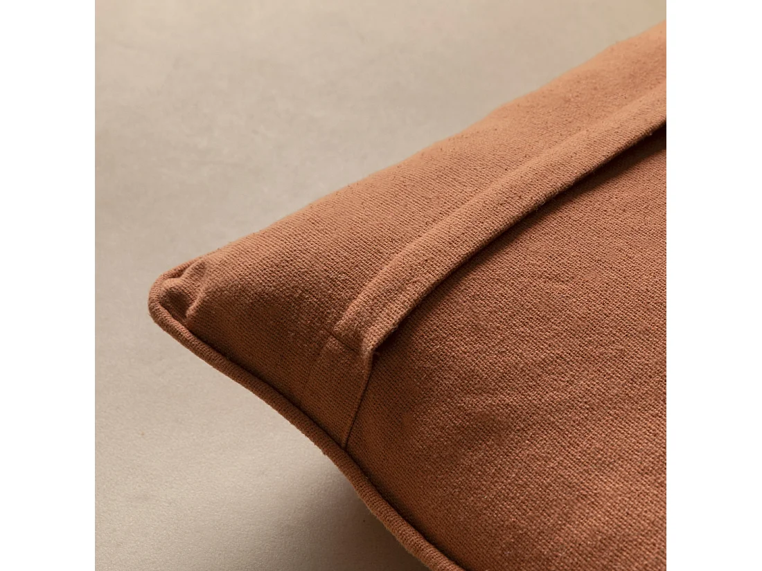 Coussin textile terracotta 45 cm x 45 cm-Bloq