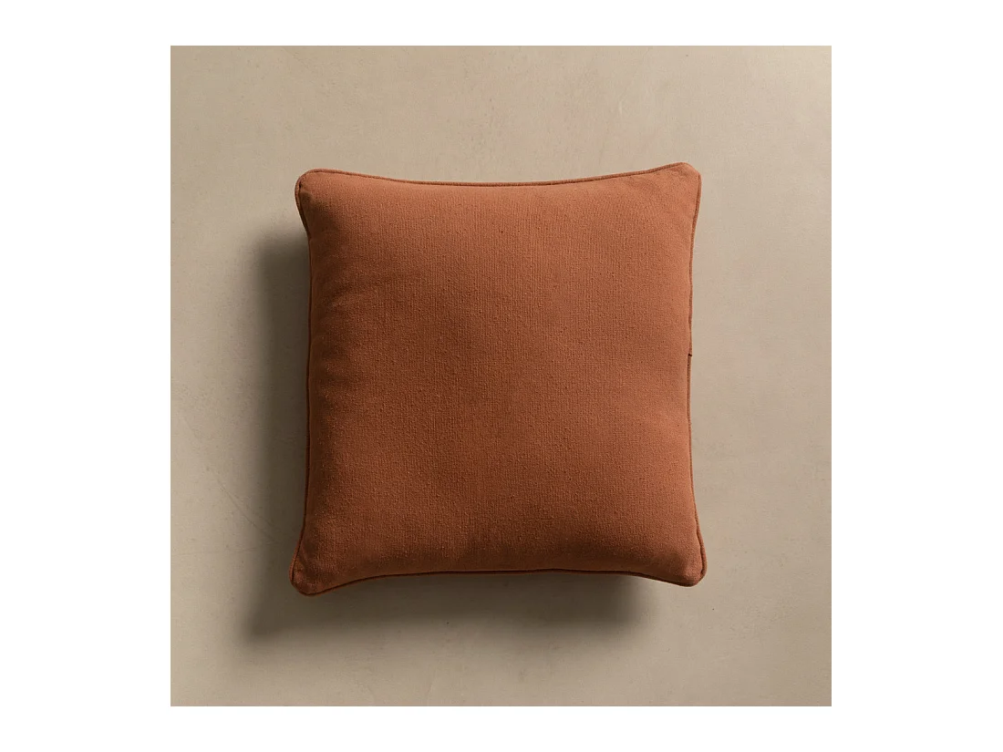 Coussin textile terracotta 45 cm x 45 cm-Bloq
