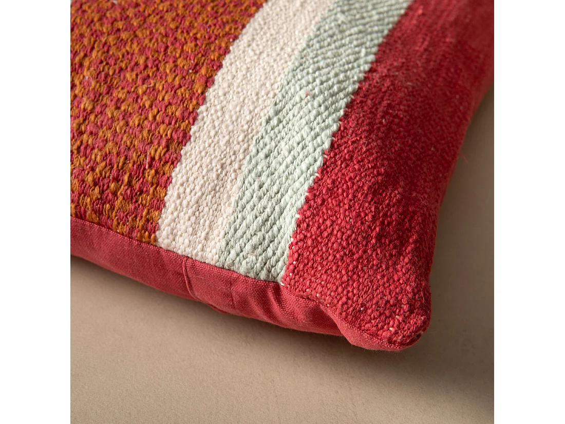 Coussin textile rosa 50 cm x 50 cm-Mico