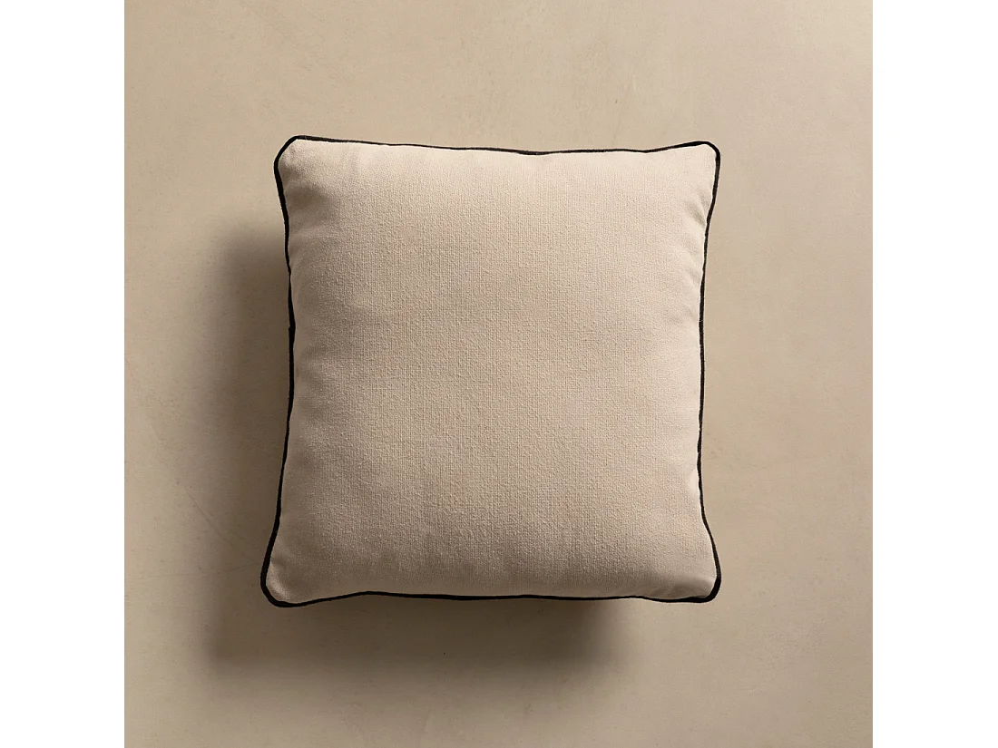 Coussin textile beige 45 cm x 45 cm-Bloq