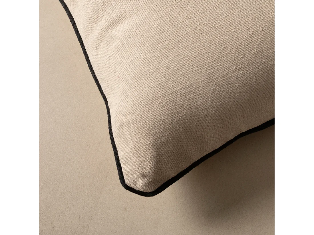 Coussin textile beige 45 cm x 45 cm-Bloq