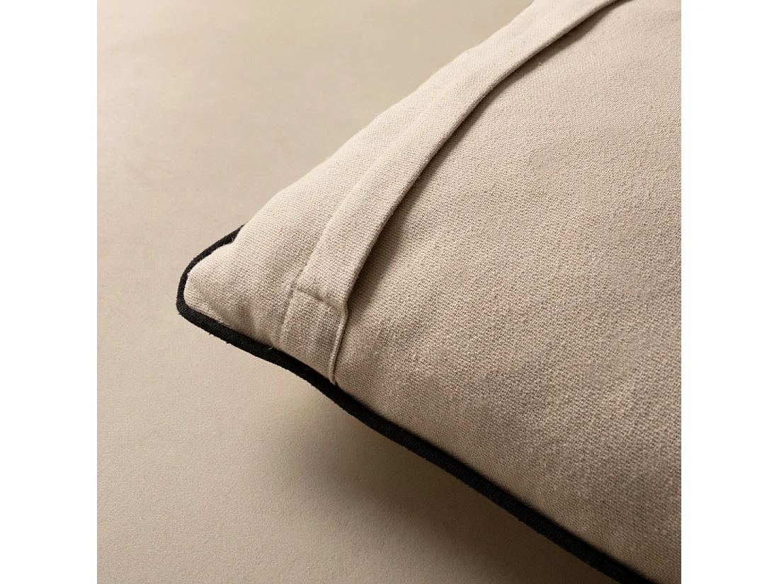 Coussin textile beige 45 cm x 45 cm-Bloq