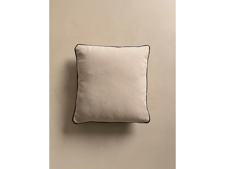 Coussin textile beige 45 cm x 45 cm-Bloq