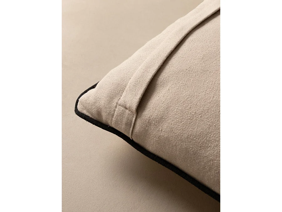 Coussin textile beige 45 cm x 45 cm-Bloq