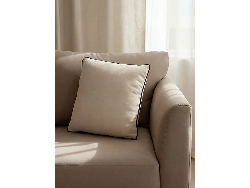 Coussin textile beige 45 cm x 45 cm-Bloq