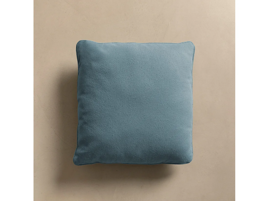 Coussin textile bleu 45 cm x 45 cm-Bloq
