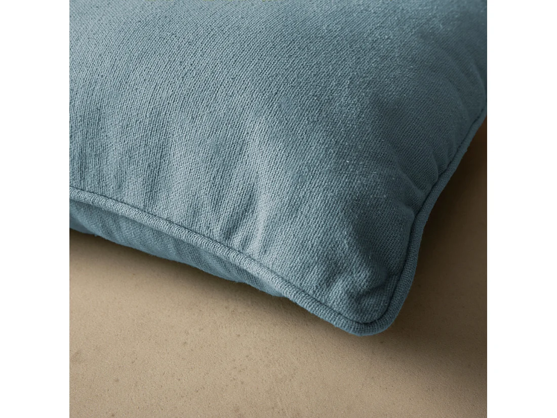 Coussin textile bleu 45 cm x 45 cm-Bloq