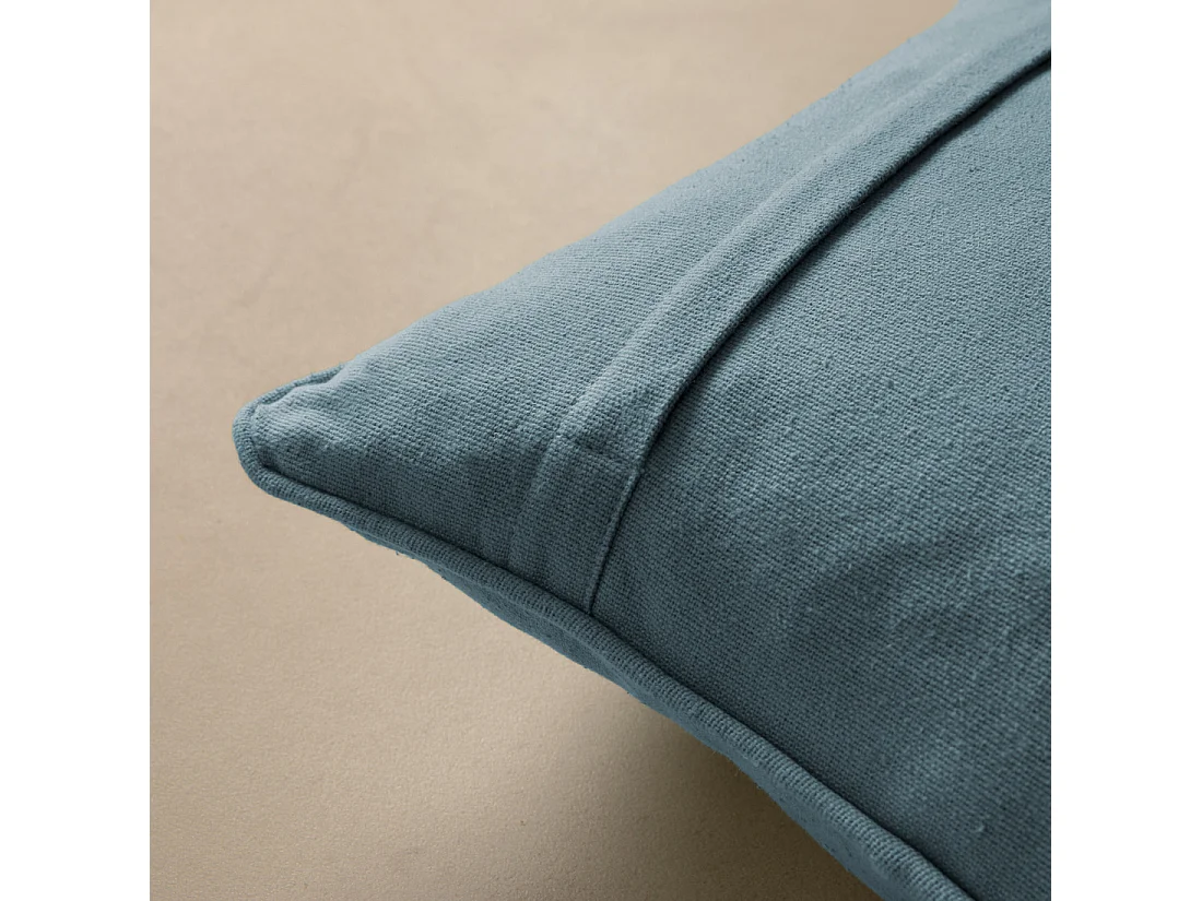 Coussin textile bleu 45 cm x 45 cm-Bloq