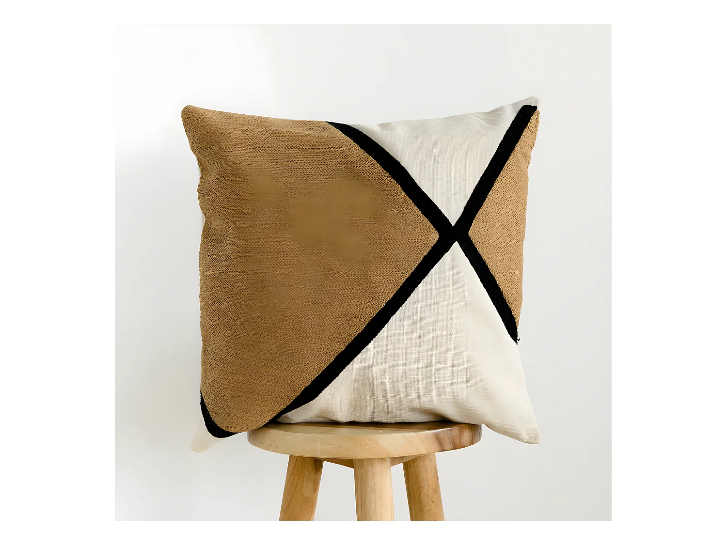Coussin textile moutarde 45 cm x 45 cm-Bite