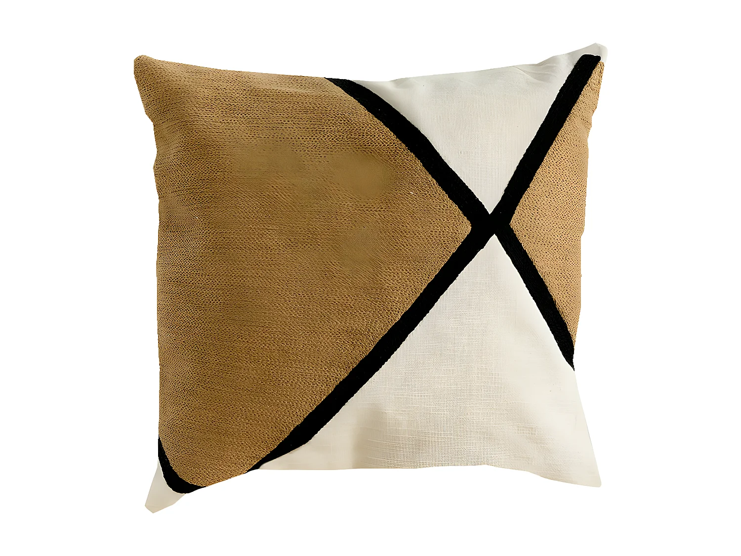 Coussin textile moutarde 45 cm x 45 cm-Bite