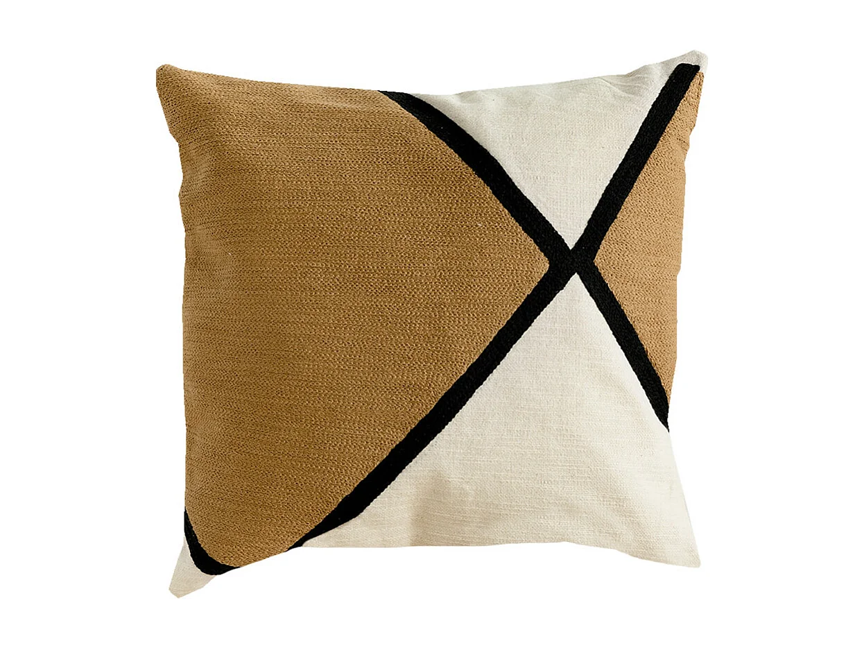 Coussin textile moutarde 45 cm x 45 cm-Bite