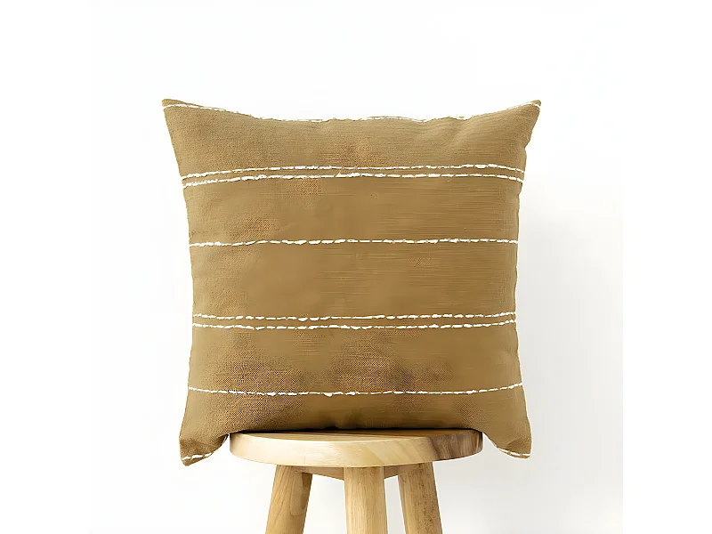 Coussin textile chameau 45 cm x 45 cm-Sia