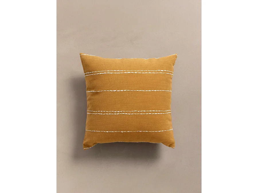 Coussin textile chameau 45 cm x 45 cm-Sia