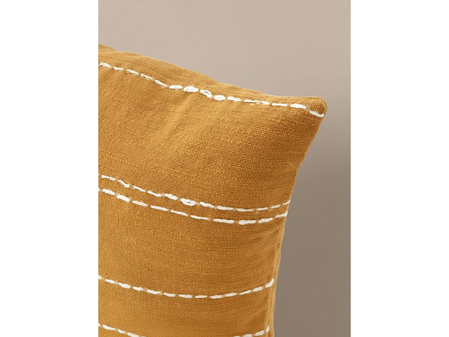 Coussin textile chameau 45 cm x 45 cm-Sia