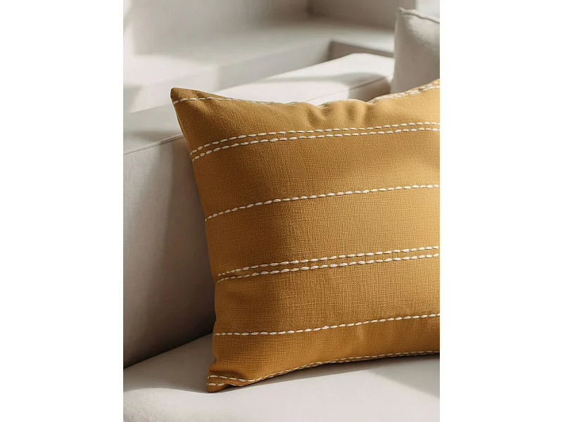 Coussin textile chameau 45 cm x 45 cm-Sia
