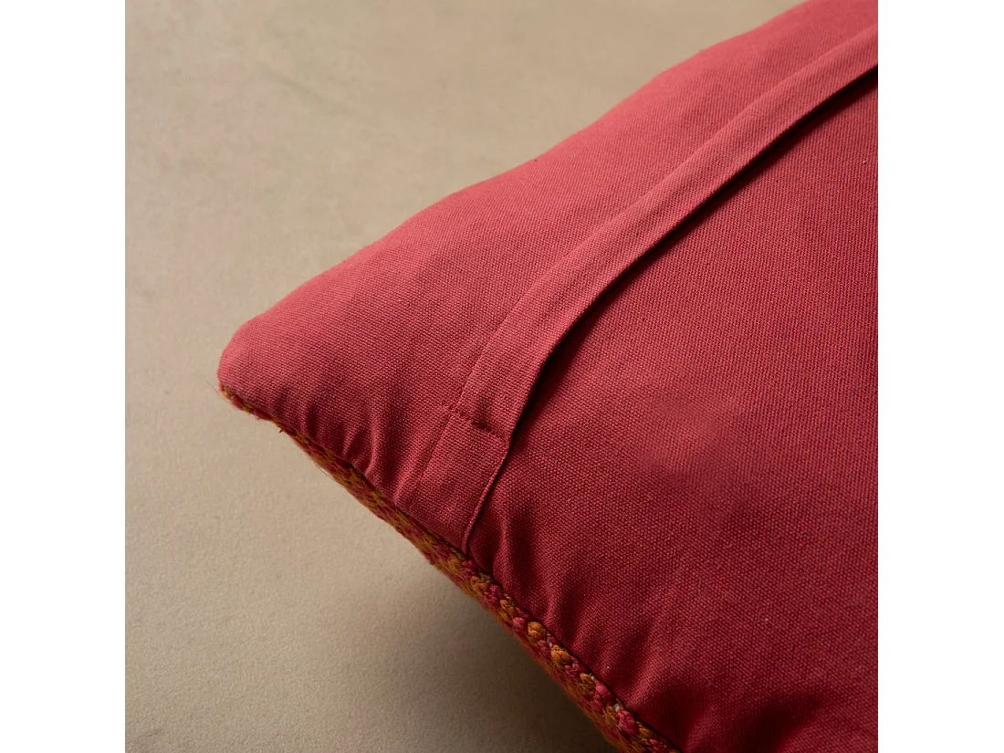 Coussin textile fuchsia 40 cm x 60 cm-Api