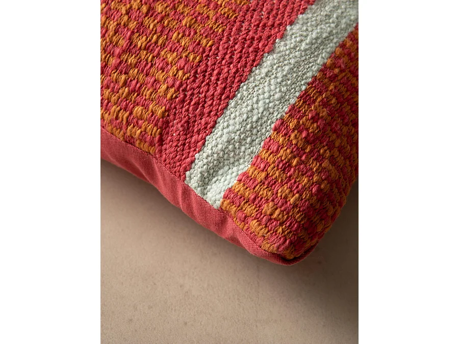 Coussin textile fuchsia 40 cm x 60 cm-Api