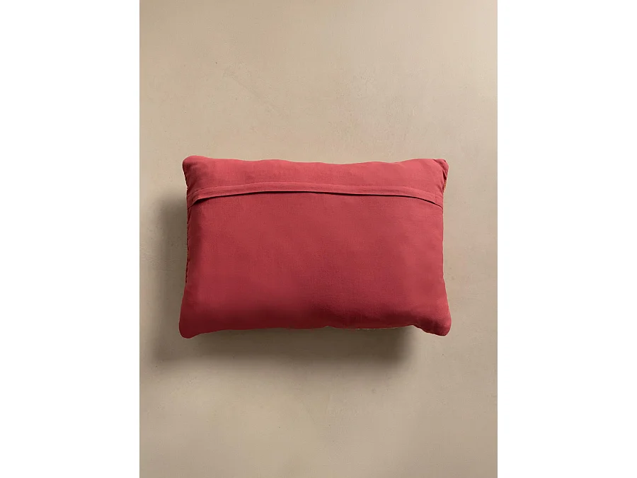Coussin textile fuchsia 40 cm x 60 cm-Api