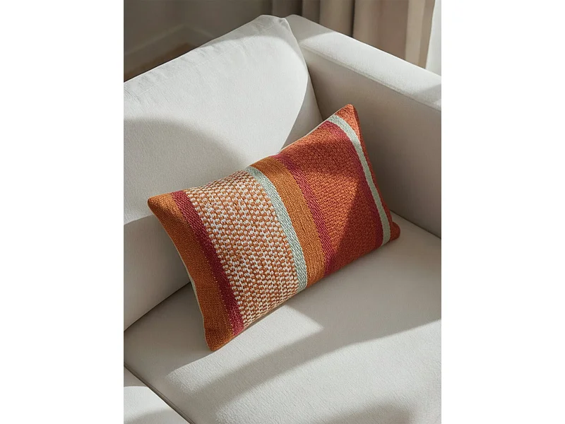 Coussin textile fuchsia 40 cm x 60 cm-Api