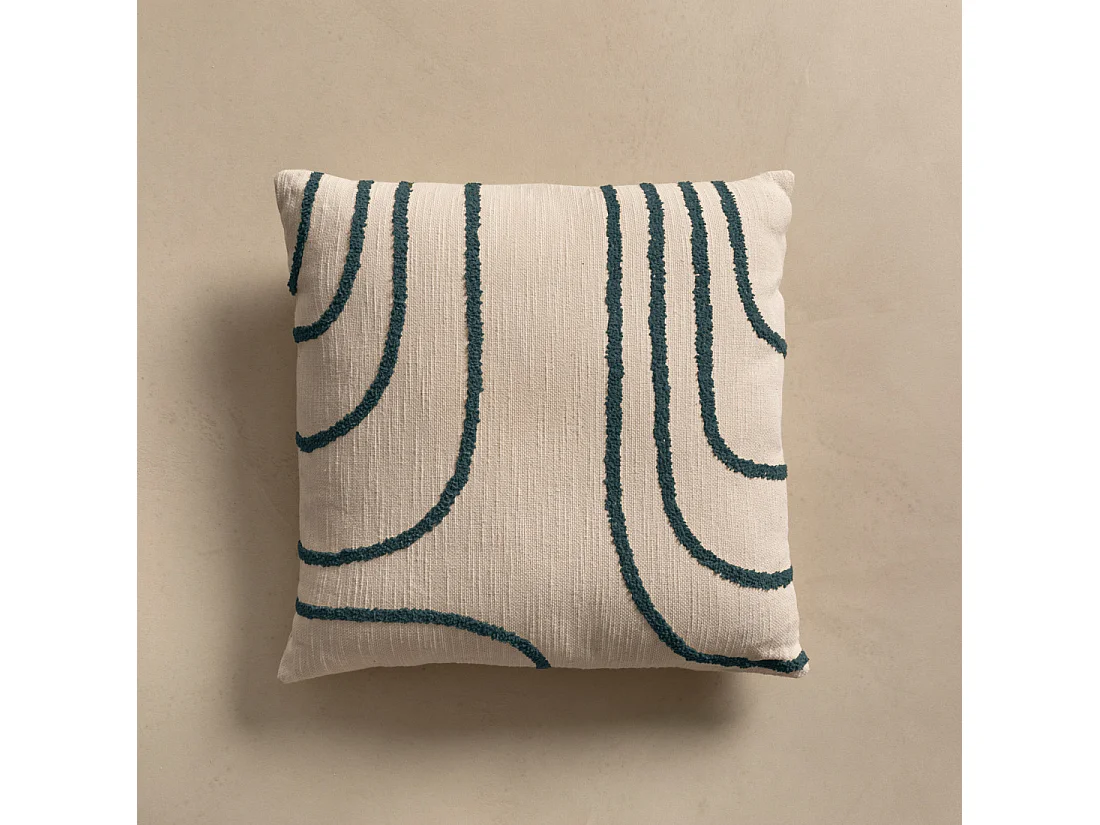 Coussin textile vert 45 cm x 45 cm-Naam