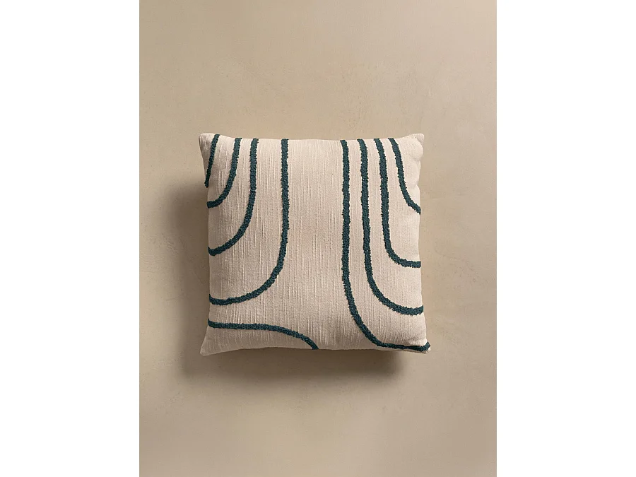 Coussin textile vert 45 cm x 45 cm-Naam