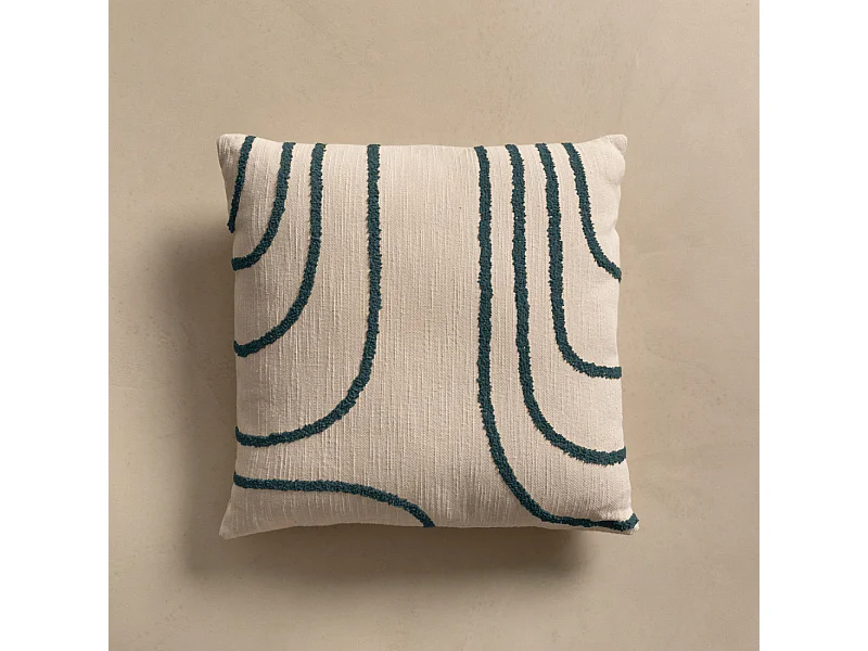 Coussin textile vert 45 cm x 45 cm-Naam