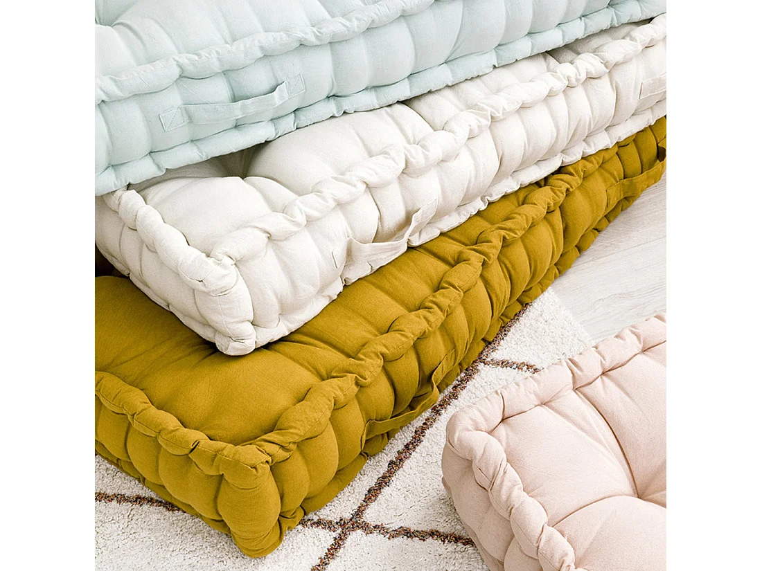 Pouf textile menthe 13 cm x 120 cm-Cosi