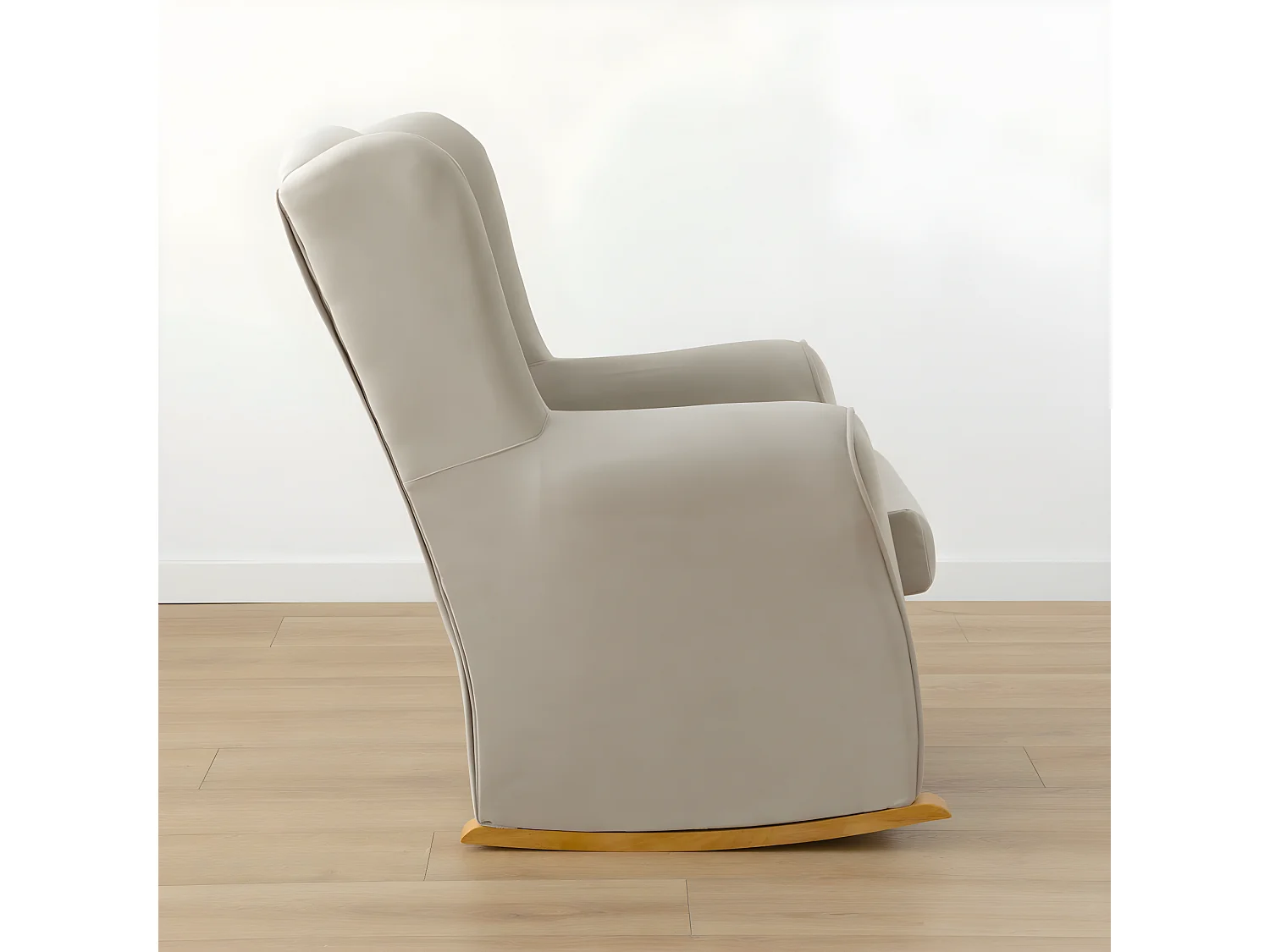 Fauteuil tapissé beige 102 cm x 78 cm-Hilde