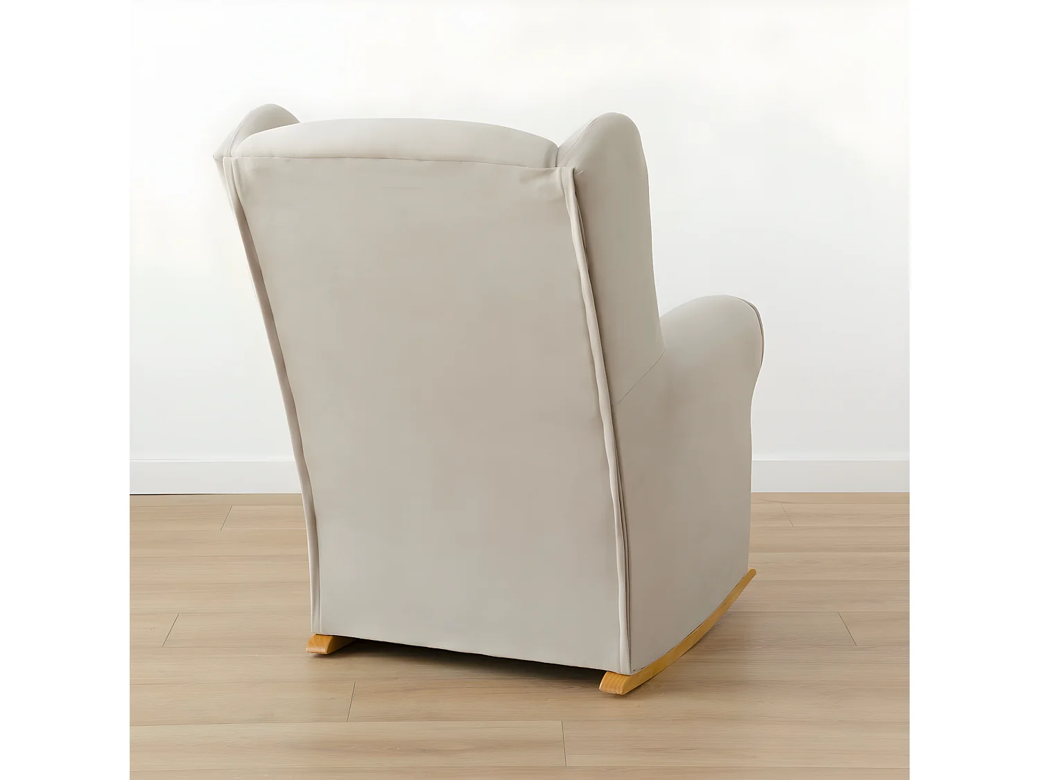 Fauteuil tapissé beige 102 cm x 78 cm-Hilde