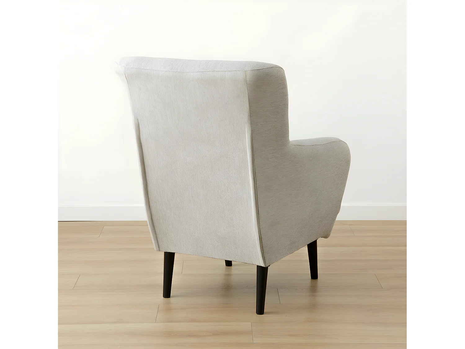 Fauteuil tapissé gris 97 cm x 73 cm-Orsay