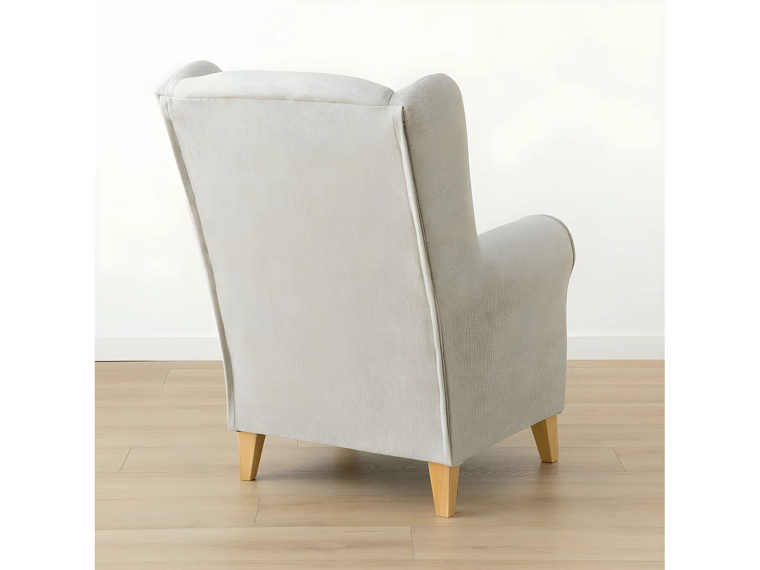Fauteuil tapissé gris 102 cm x 78 cm-Dan