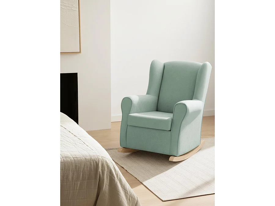 Fauteuil tapissé menthe 102 cm x 78 cm-Hilde