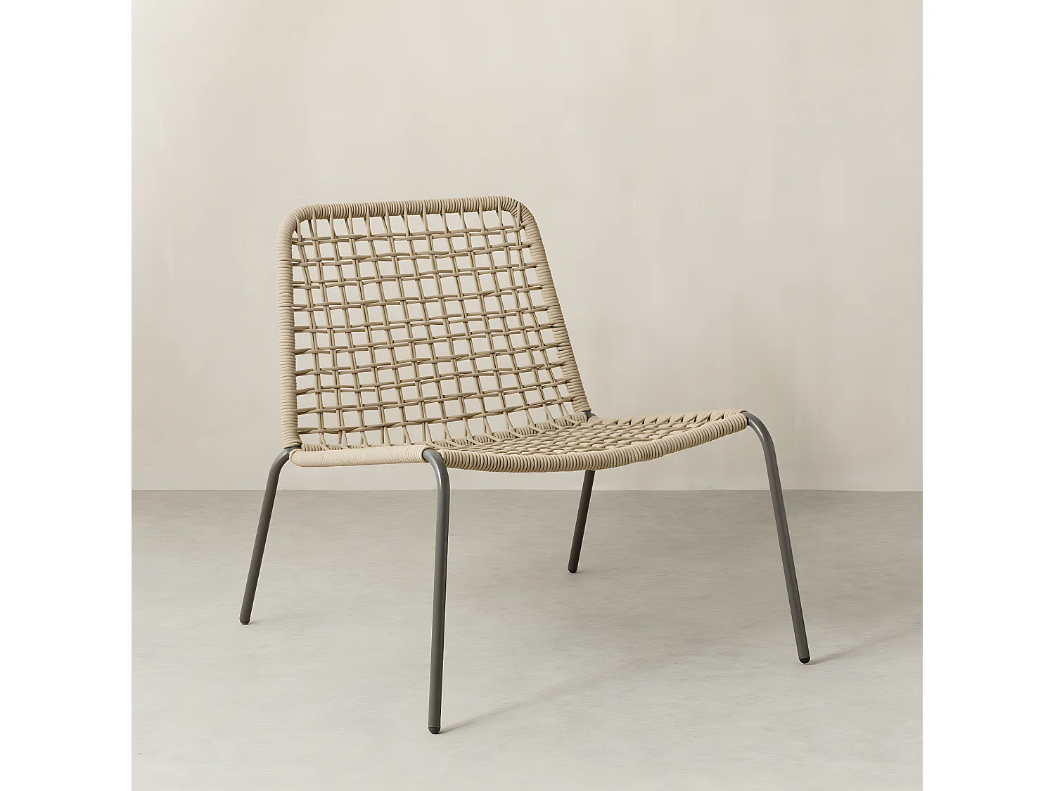 Fauteuil extérieur métal naturel 74,5 cm x 72,5 cm-Campbell