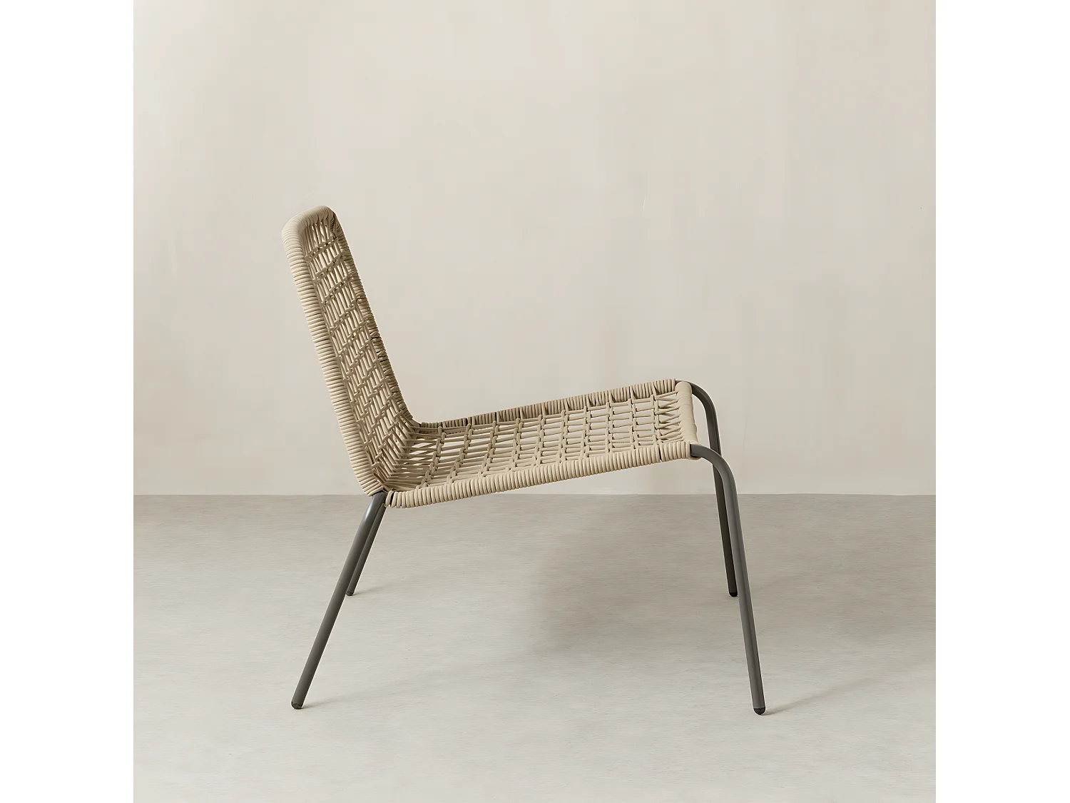 Fauteuil extérieur métal naturel 74,5 cm x 72,5 cm-Campbell