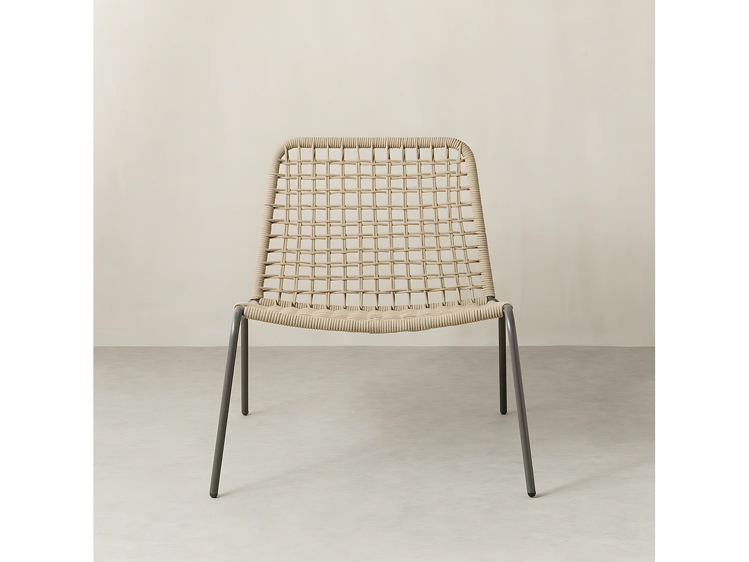 Fauteuil extérieur métal naturel 74,5 cm x 72,5 cm-Campbell