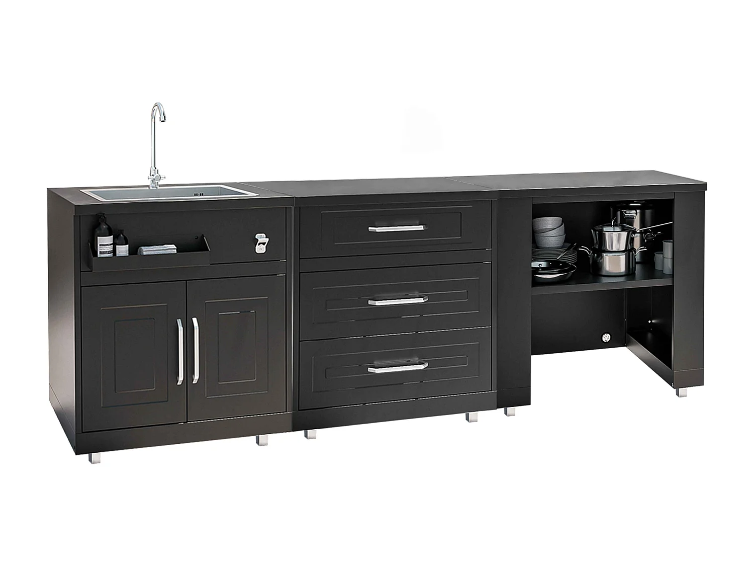 elementen buitenkeuken met spoelbak