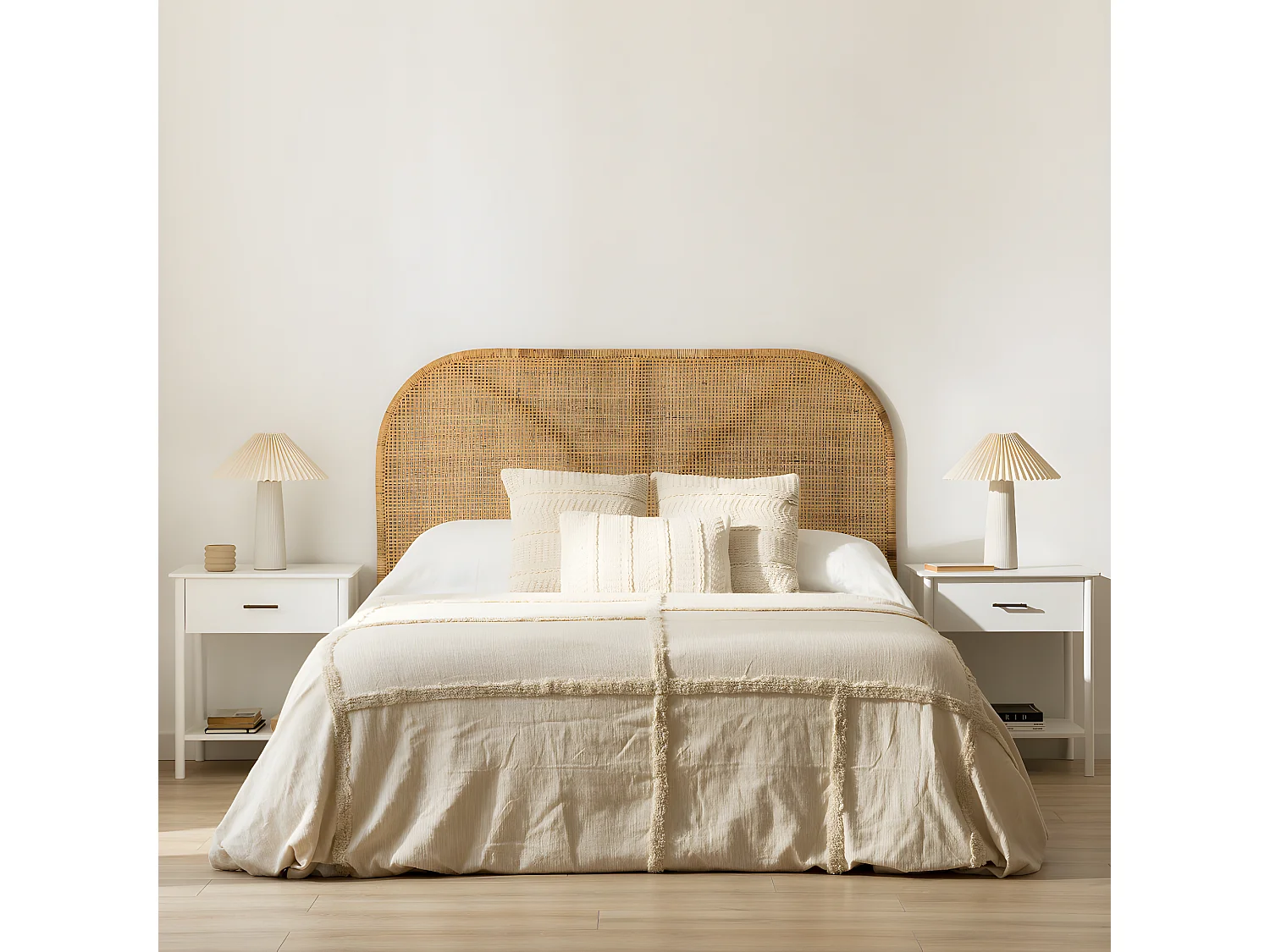 Tête de lit rotin  127 cm x 160 cm-Trecie